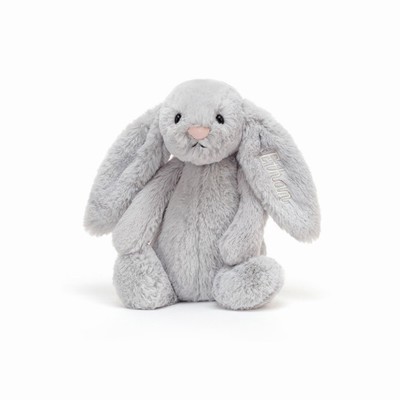 Jellycat Bashful Silver Bunny Medium USA | 69548VOZA